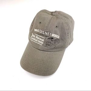 DISNEY PARKS Hat Walt Disney World True Vintage Characters Baseball Dad Cap Army